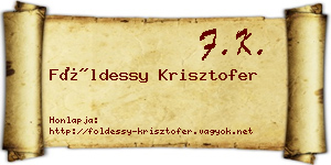 Földessy Krisztofer névjegykártya