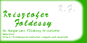 krisztofer foldessy business card
