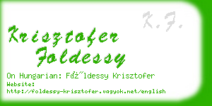 krisztofer foldessy business card